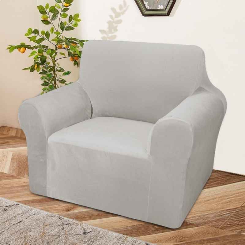 potah na křeslo světle šedý